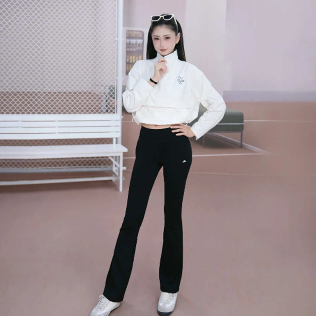 Ellesse25秋季新款时尚显瘦微喇运动长裤弹力修身女士网球运动