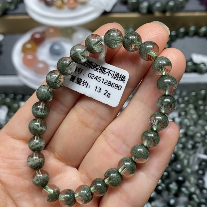 手链未镶嵌水晶绿幽灵聚宝盆手链
