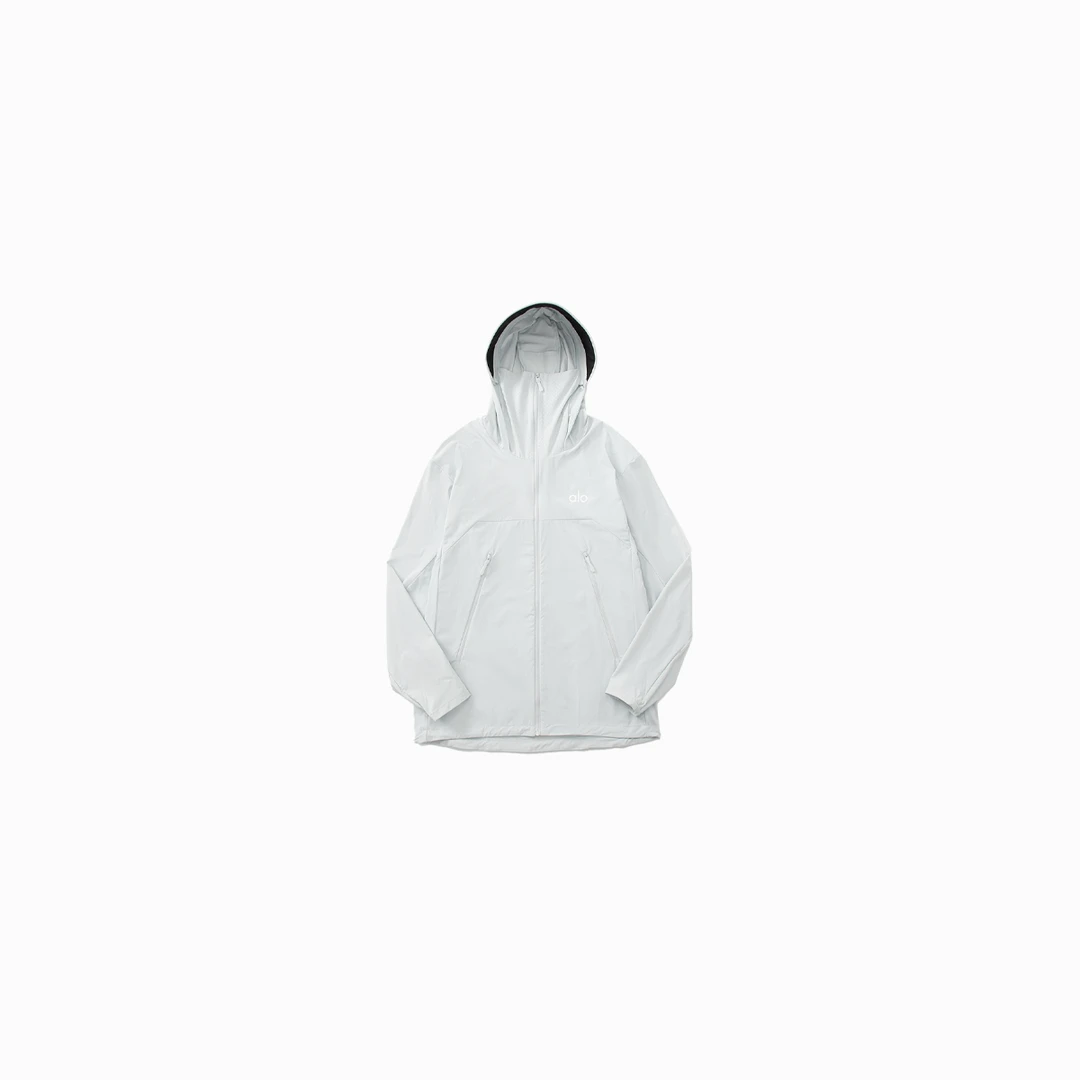 高弹冰丝凉感防紫外线衣 情侣款轻薄连帽加宽帽檐防晒衣ALYGFS118