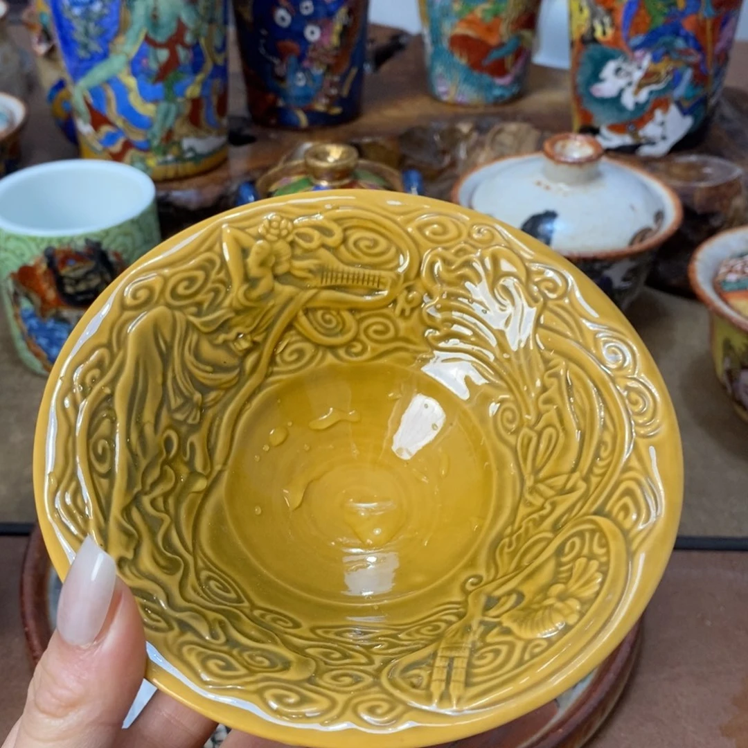 浮雕斗笠主人杯杯