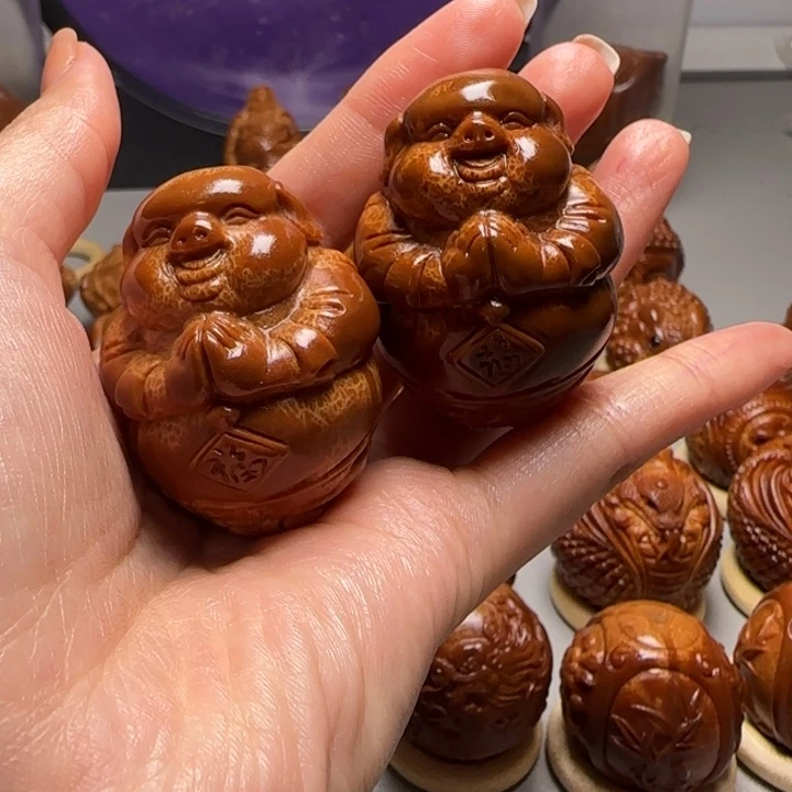 橄榄核手串/手链橄榄核核雕小福猪