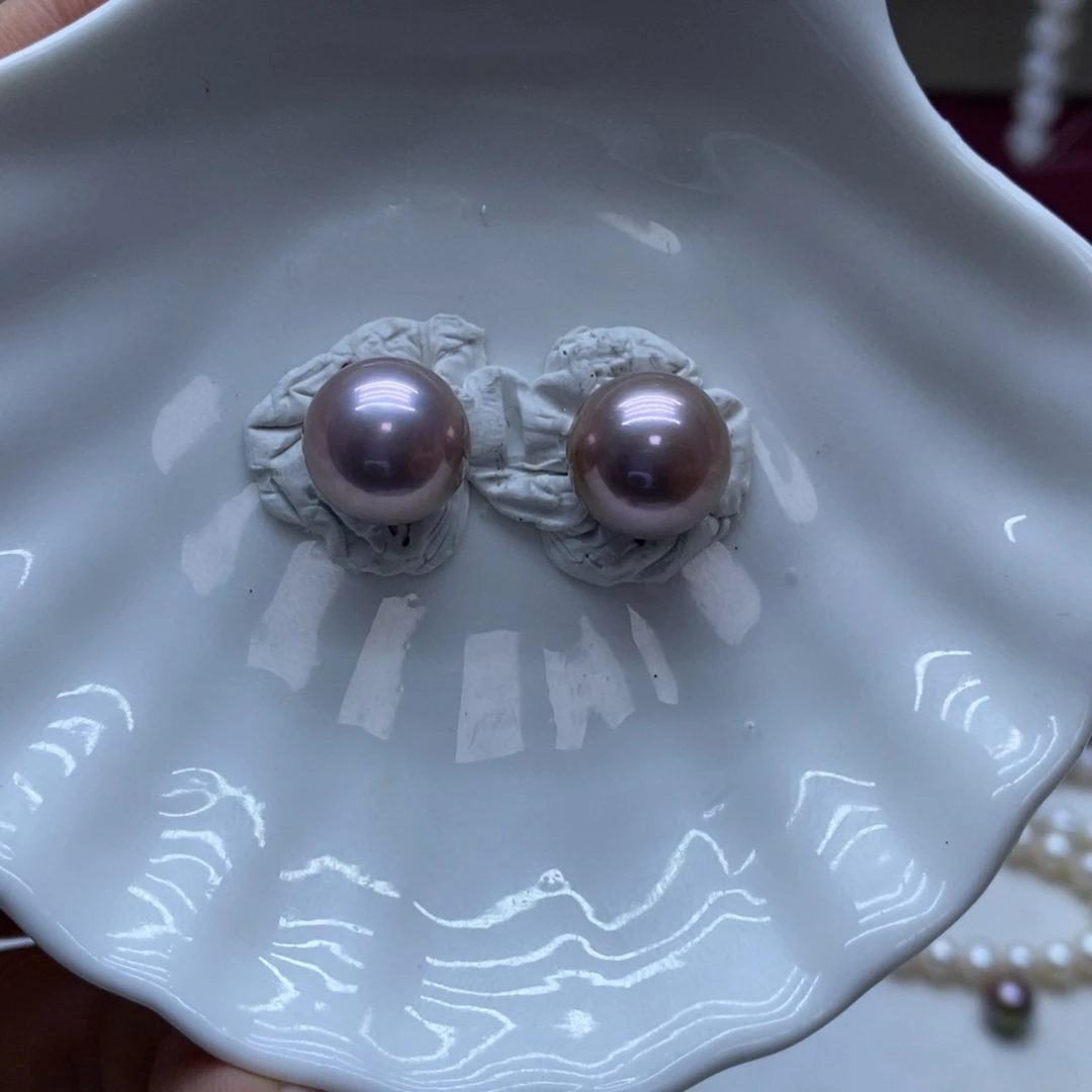 未镶嵌耳饰淡水珍珠多样性发货发其一