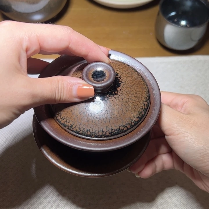 茶盏建盏三才盖碗一套 159