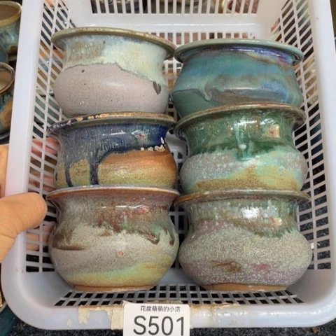 紫砂花盆微瑕501口径7.5左右