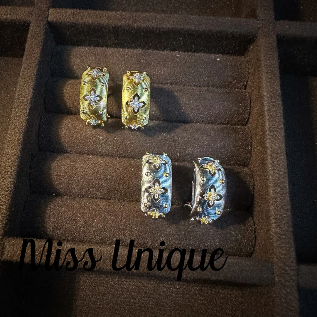 B1790金色银色布契拉提耳环