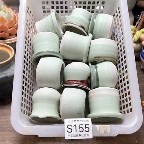 紫砂花盆155瑕疵品口径4厘米左右无售后