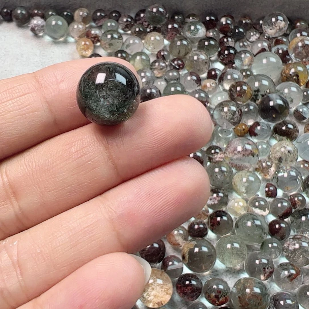 虾***米水晶手链银S800镀金镶嵌