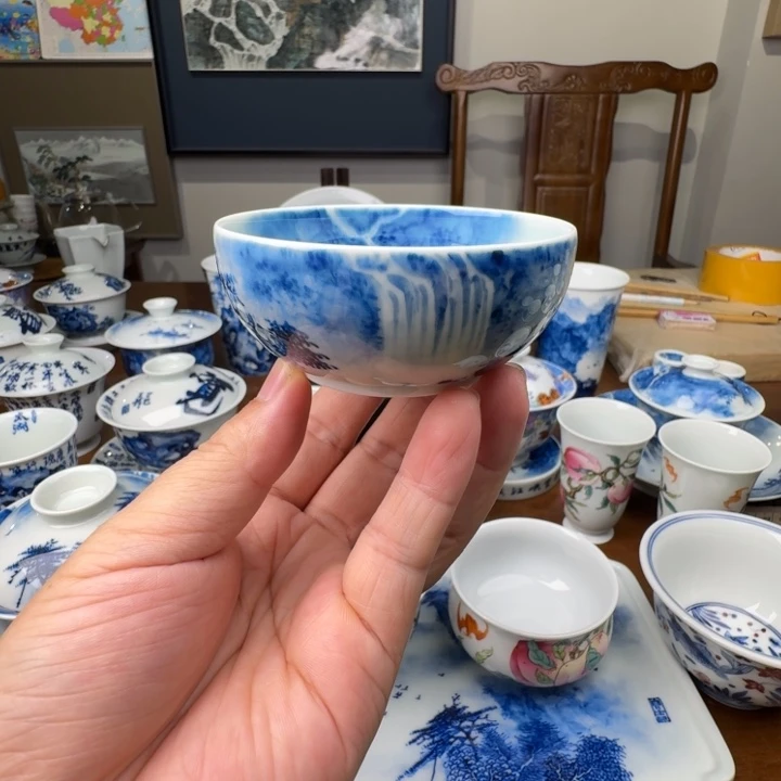 杯子山水画的艺术山水画我