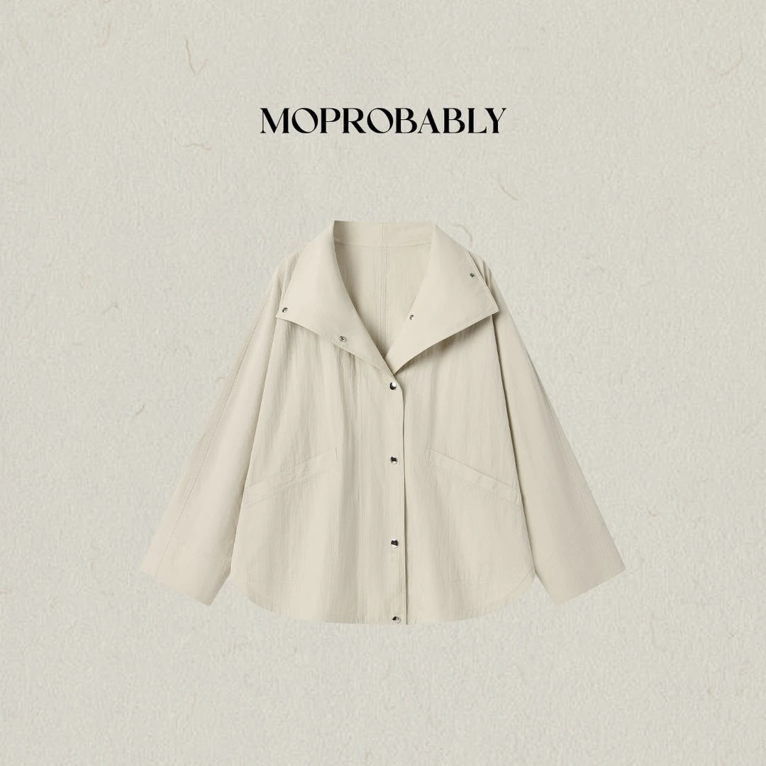 Moprobably李予诺「托特」高级感气质休闲风衣外套L5356019