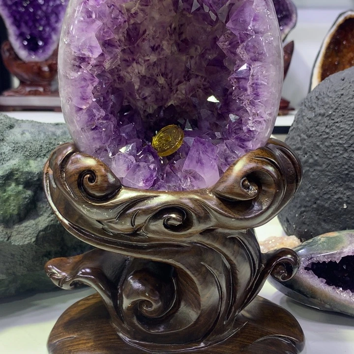 紫晶摆件未镶嵌紫晶