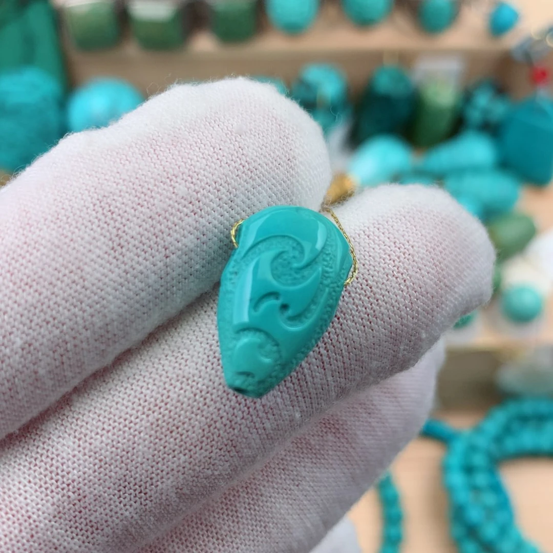 未镶嵌绿松石珠宝奇石8.8*11*11.2mm