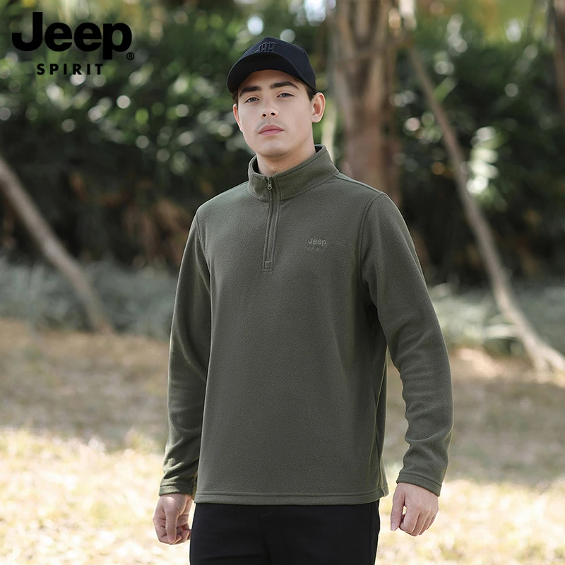 JEEP吉普卫衣男25年秋冬新款立领商务休闲潮流时尚百搭长袖上衣男