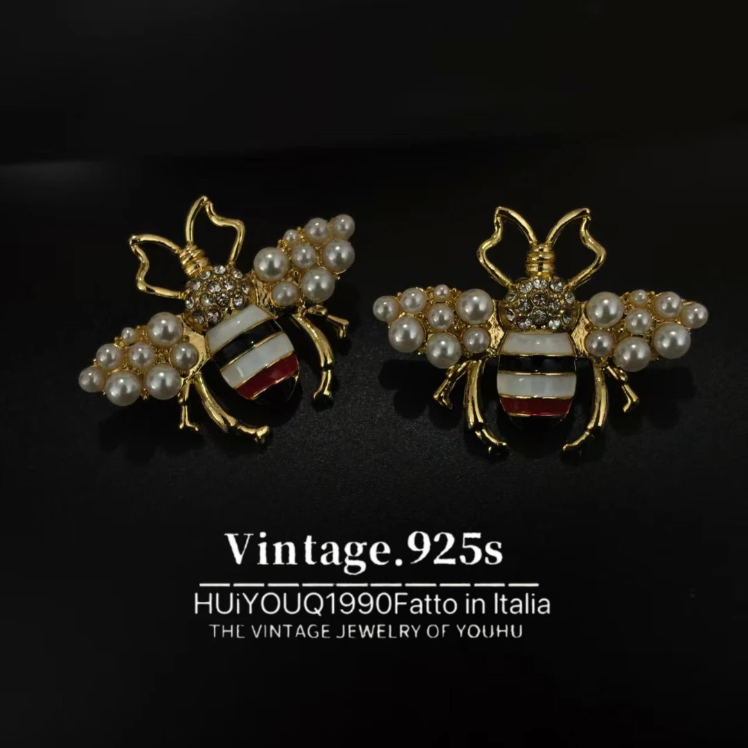 铜合金树脂耳饰 铜合金树脂耳饰 472经典奢华小蜜蜂