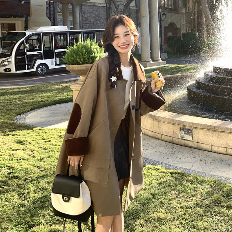 卡其色风衣外套女中长2025春秋新款复古英伦风气质休闲小个子大衣
