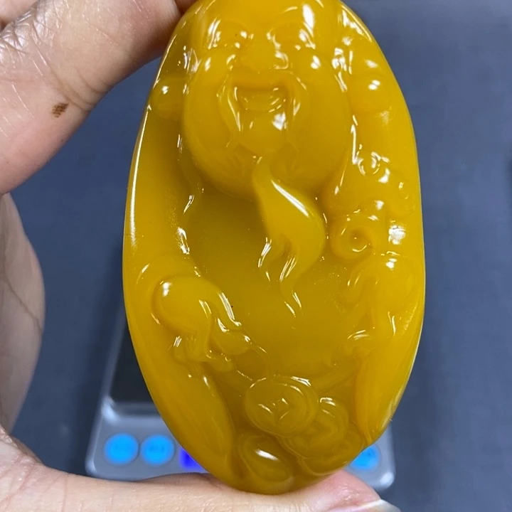 和田玉颈饰足铂镶嵌