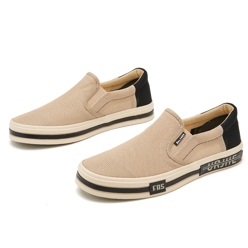 25638一脚蹬网面布鞋夏季新款帆布鞋休闲低帮薄款透气软底男鞋子