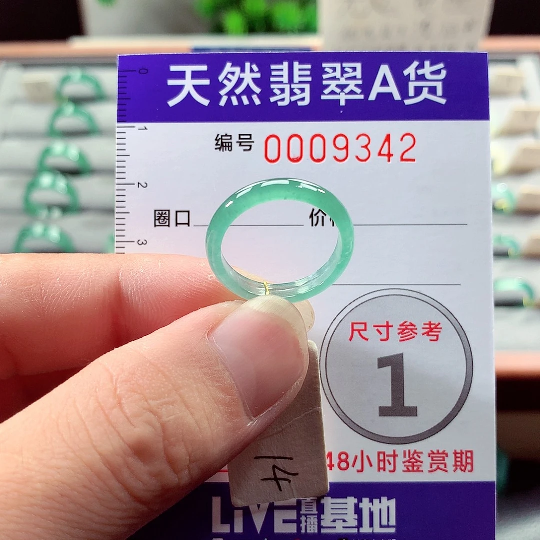 翡翠未镶嵌戒指14号