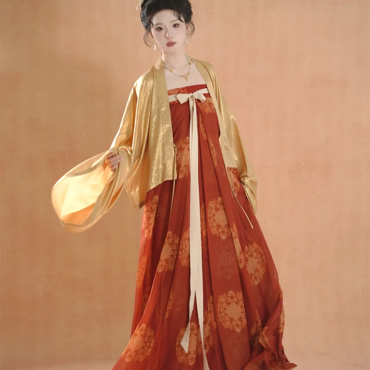 南山韵味 琳琅 唐风复原烫金烫银法门寺披衫齐胸破裙春夏秋女汉服