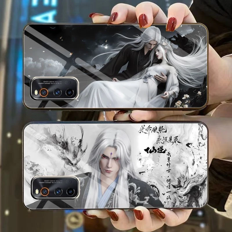 李慕婉王林仙逆手机壳适用小米13pro玻璃苹果15vivoS19华为mate60