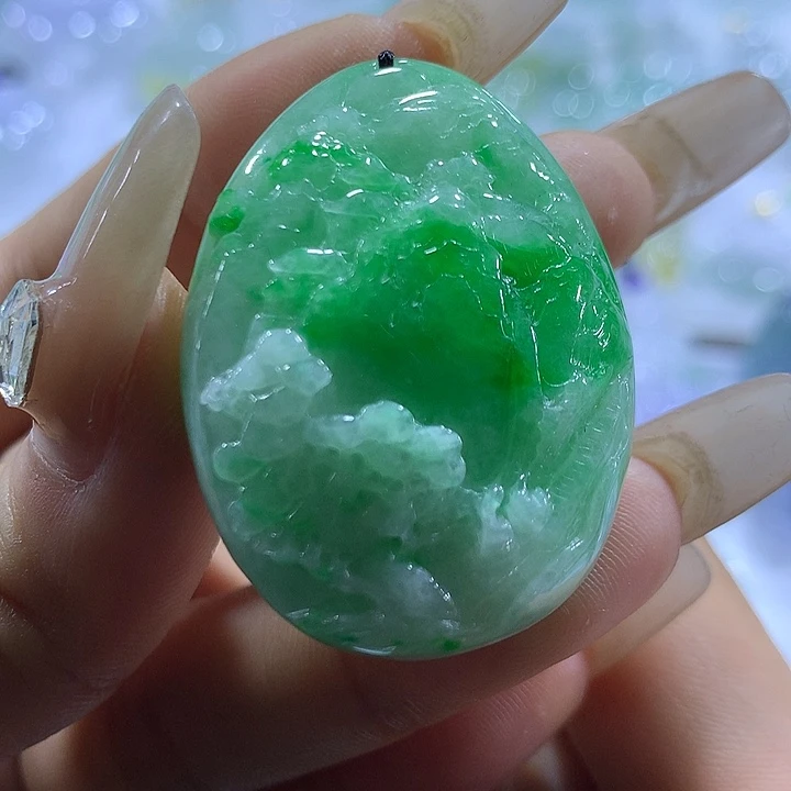 翡翠未镶嵌颈饰天然翡翠A货吊坠