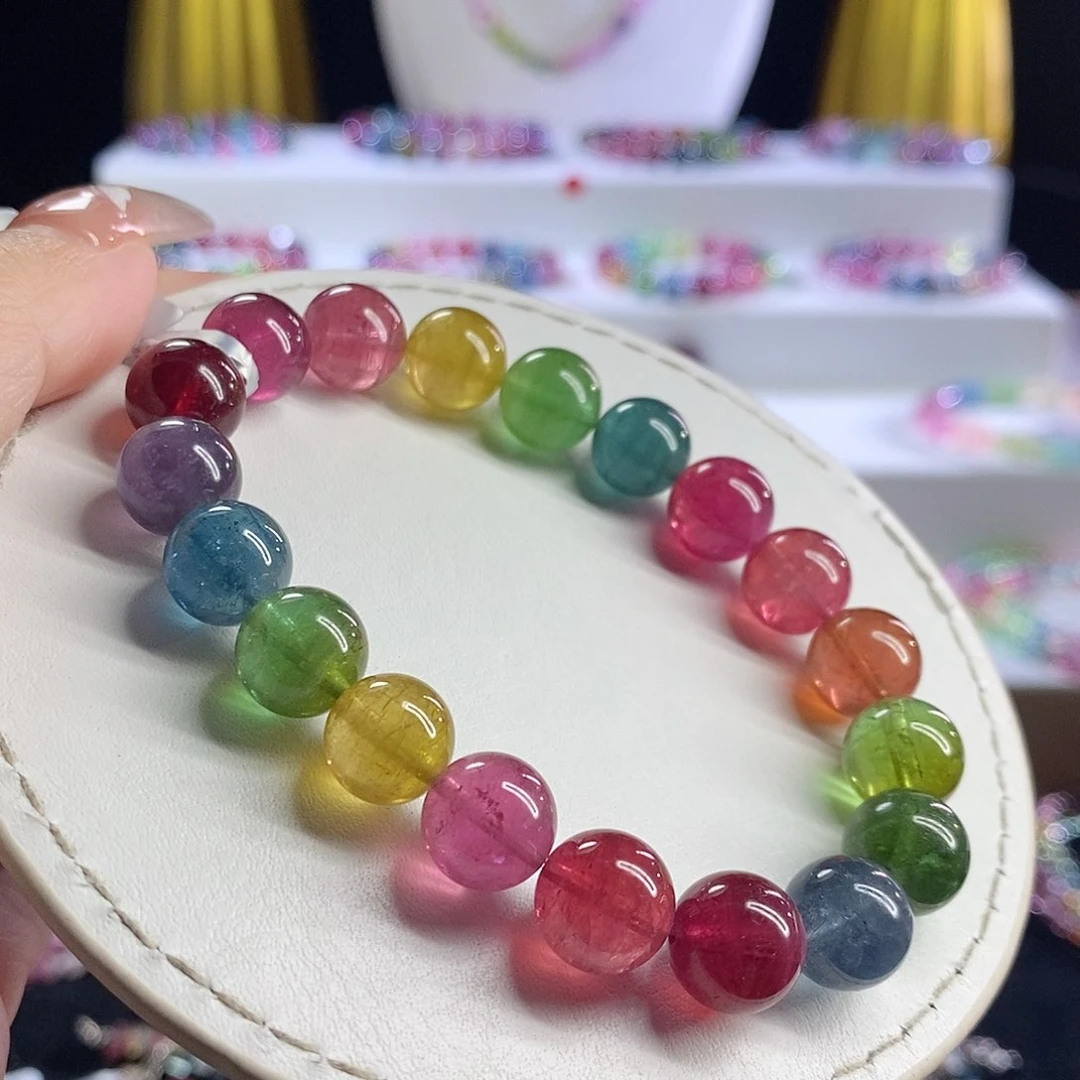 未镶嵌手链碧玺荧光色标