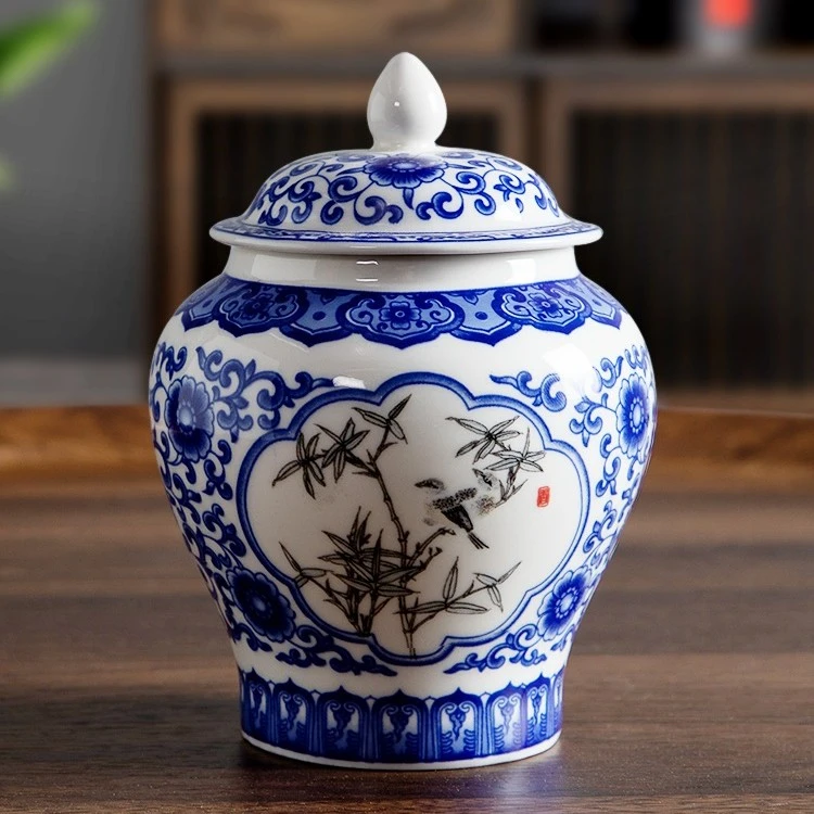 C820-开窗竹韵小将军罐DY