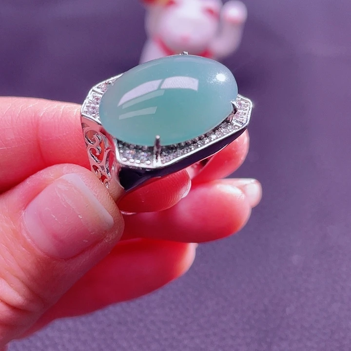 翡翠吊坠(不含链)银S925镶嵌