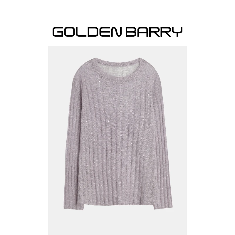 GOLDENBARRY| 246364氛围感轻奢亮片毛衣/微瑕