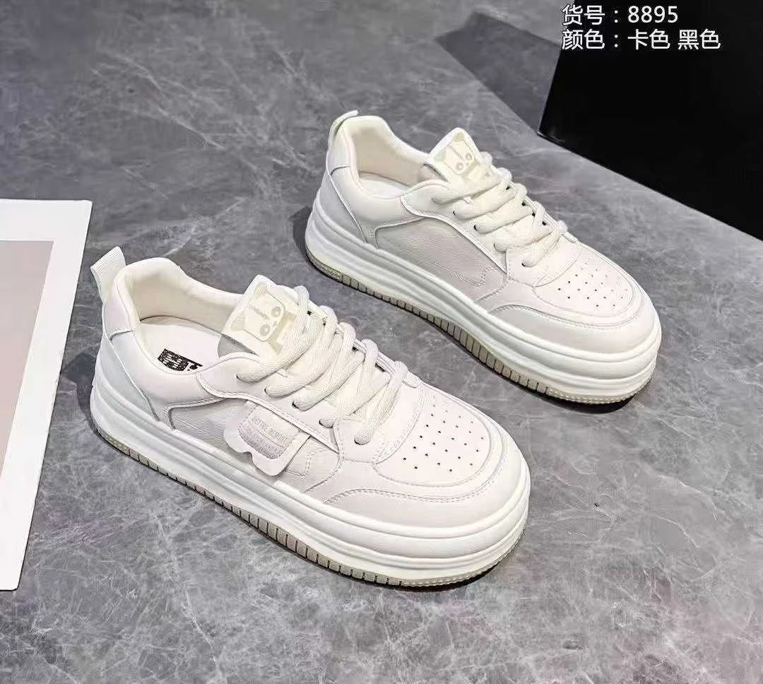 8895厚底板鞋素面松糕底通用休闲板鞋潮流春季芭蕾风