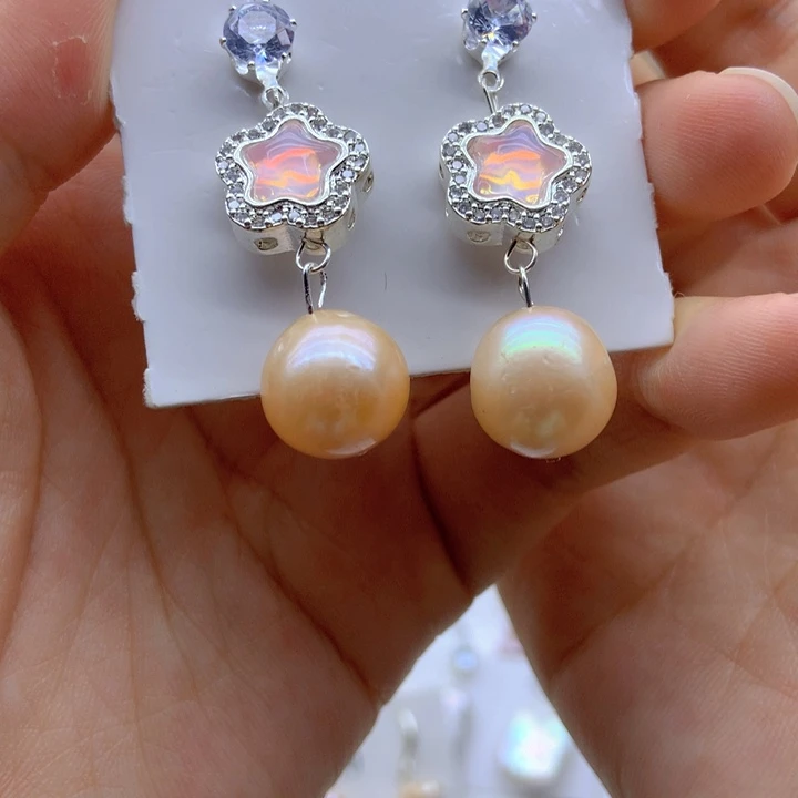 淡水珍珠22K金镶嵌颈饰