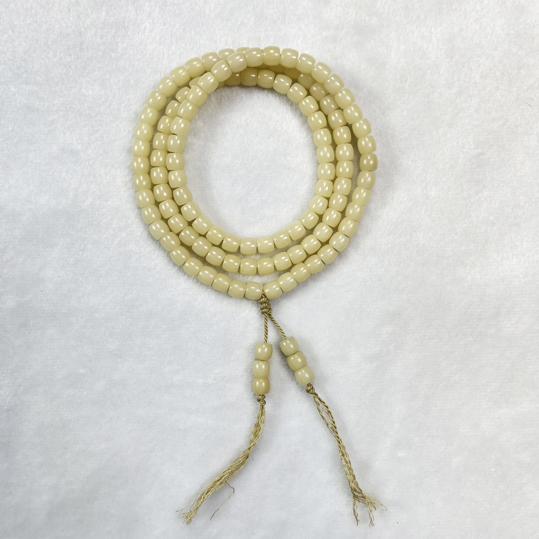 奶油108颗多圈6.*6.5mm 菩提根白玉菩提菩提手串