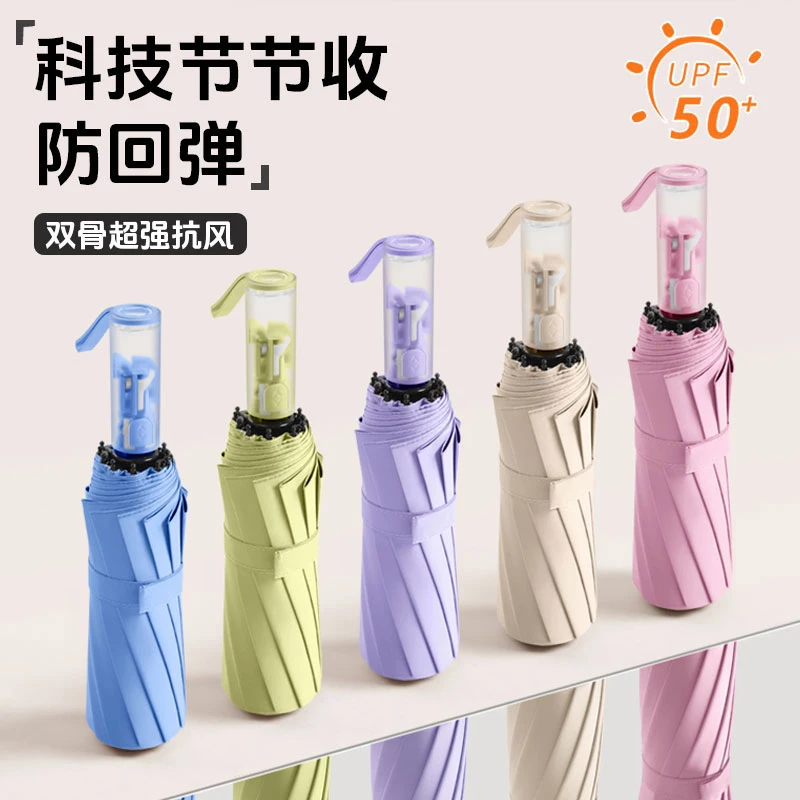 【节节收防回弹】大号双龙骨全自动折叠抗风暴伞晴雨伞学生防水加大