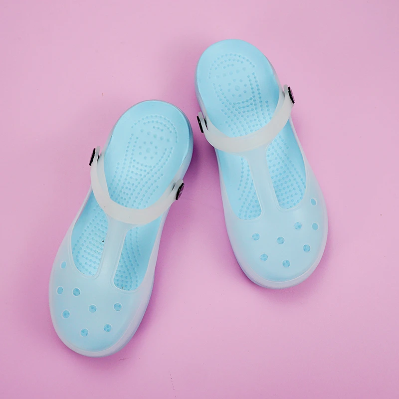 防滑玛丽珍洞洞鞋外穿包头学生女凉鞋软底沙滩鞋凉拖鞋低帮