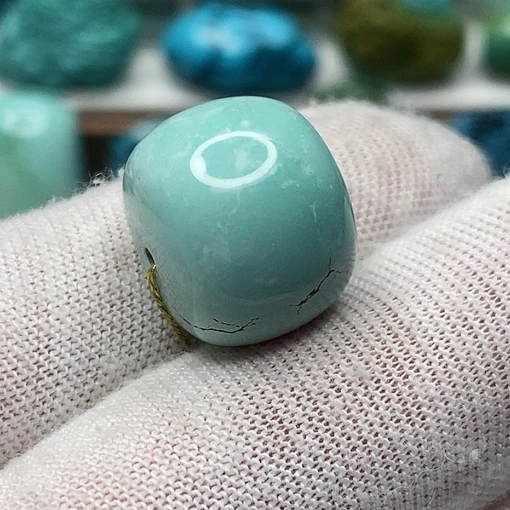 绿松石未镶嵌天然原矿 地大质检17.2×13.8mm
