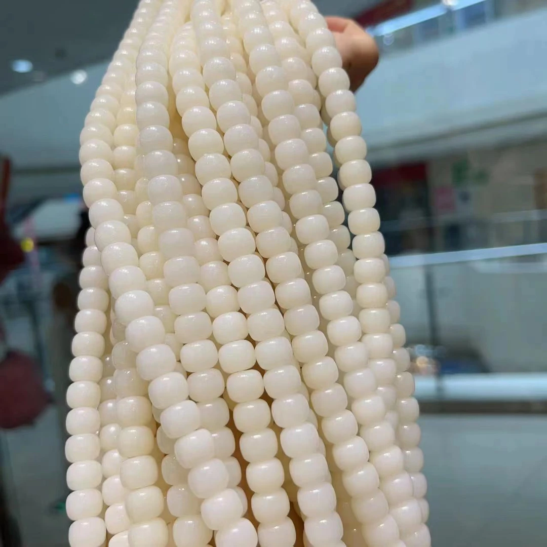 白玉菩提根108颗佛珠白菩提根老型桶珠高抛菩提根