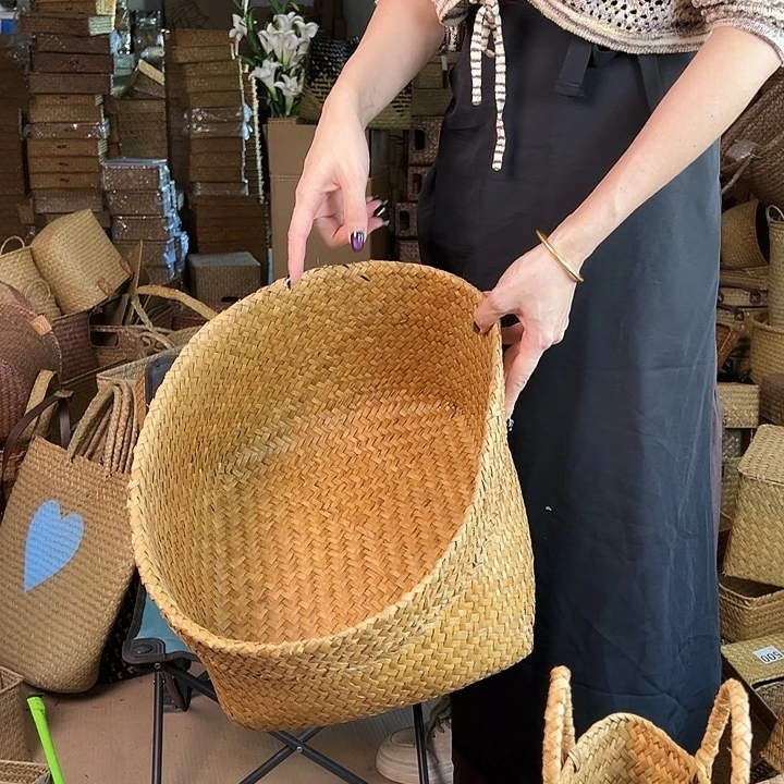 草编包/草编收纳盒带瑕疵