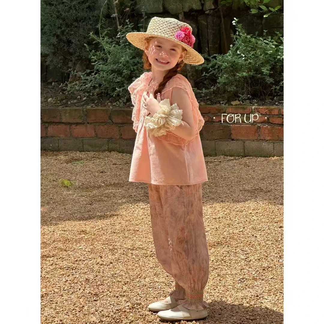 【现货】252-FU-85182多色[FOR UP]法式莫奈花园撞色打揽花苞裤