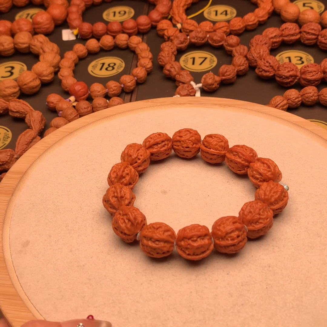文玩核桃手串粗筋八棱