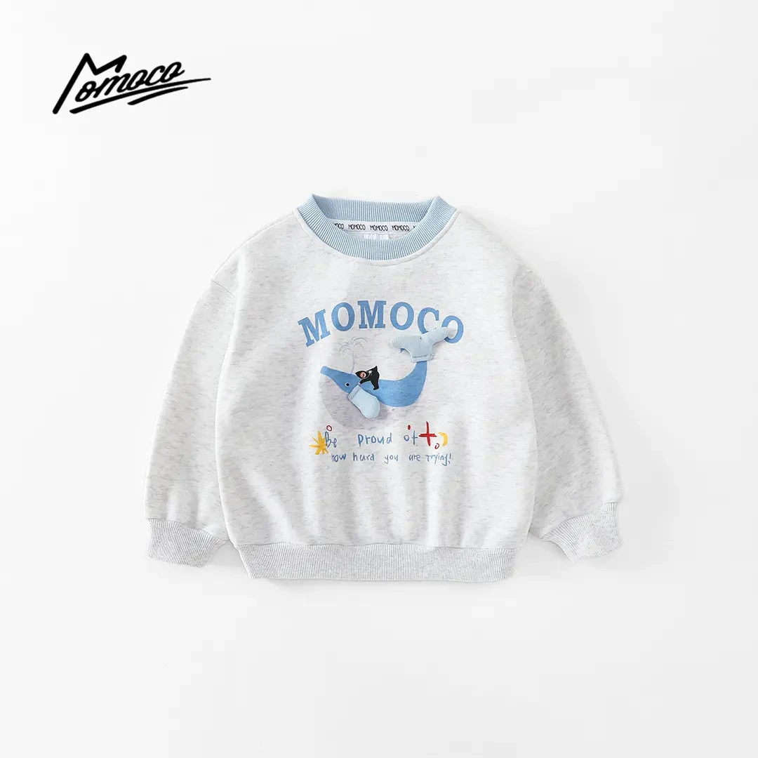 MOMOCO/玛米玛卡男童潮流玩偶加绒加厚韩版可爱卫衣77430232047