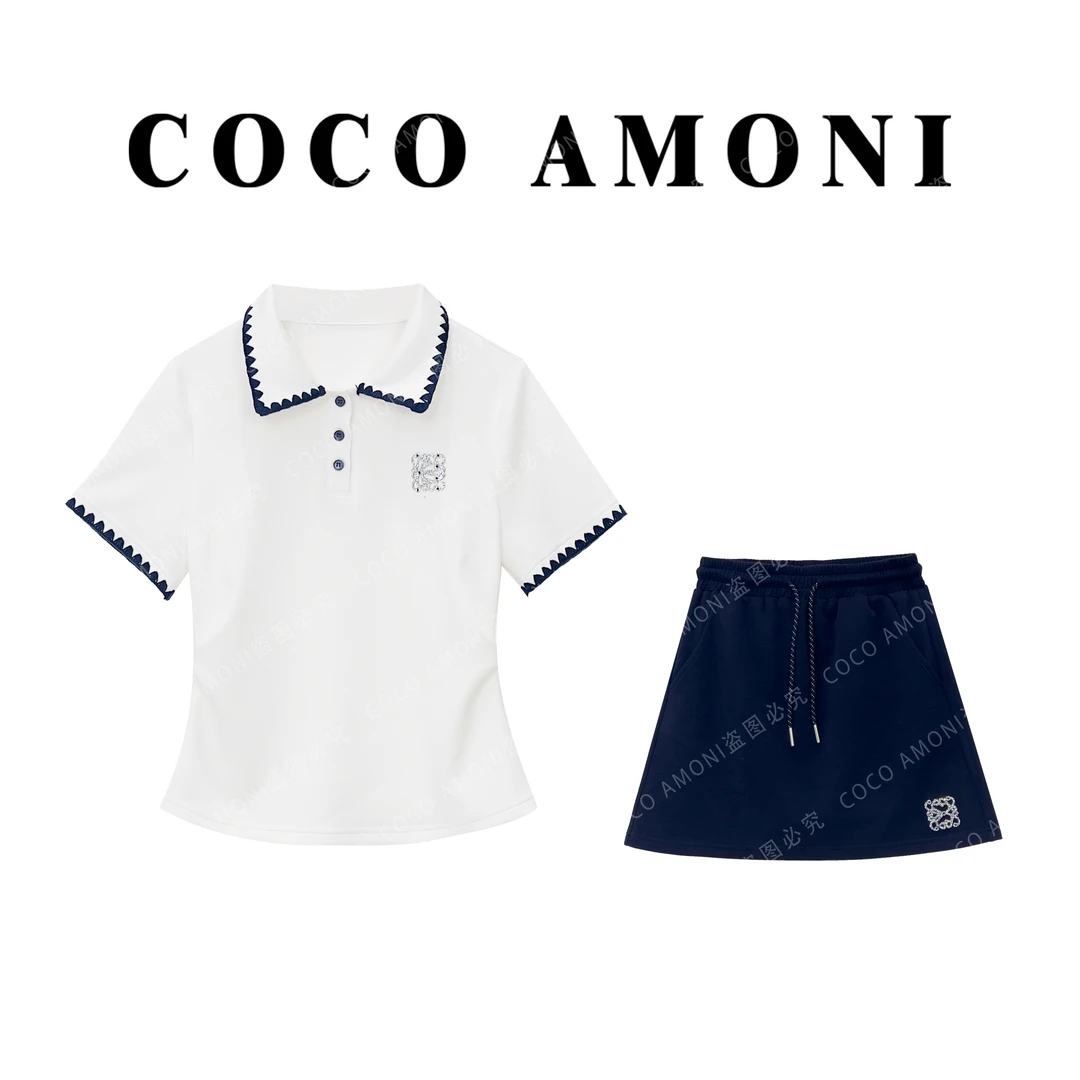 时尚休闲高级感原创新款拼接褶皱收腰显瘦气质套装AC797