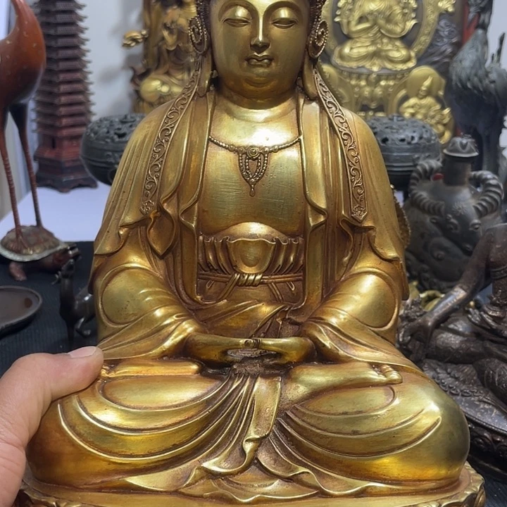 有**回瓷观音大摆件。