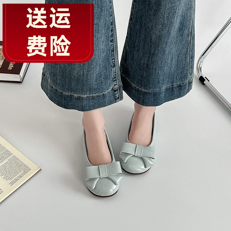 ins潮牌法式低跟百搭春秋女鞋单鞋软底！浙江台州韩版玛丽珍鞋，