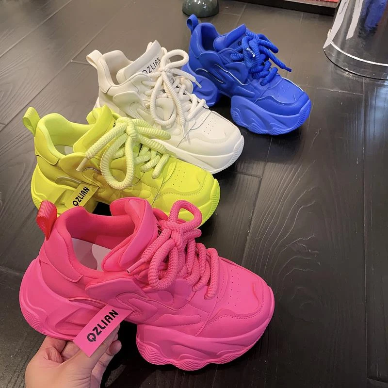 SIE FOAD2025春夏季新款老爹鞋女时尚百搭厚底运动休闲鞋女潮流鞋