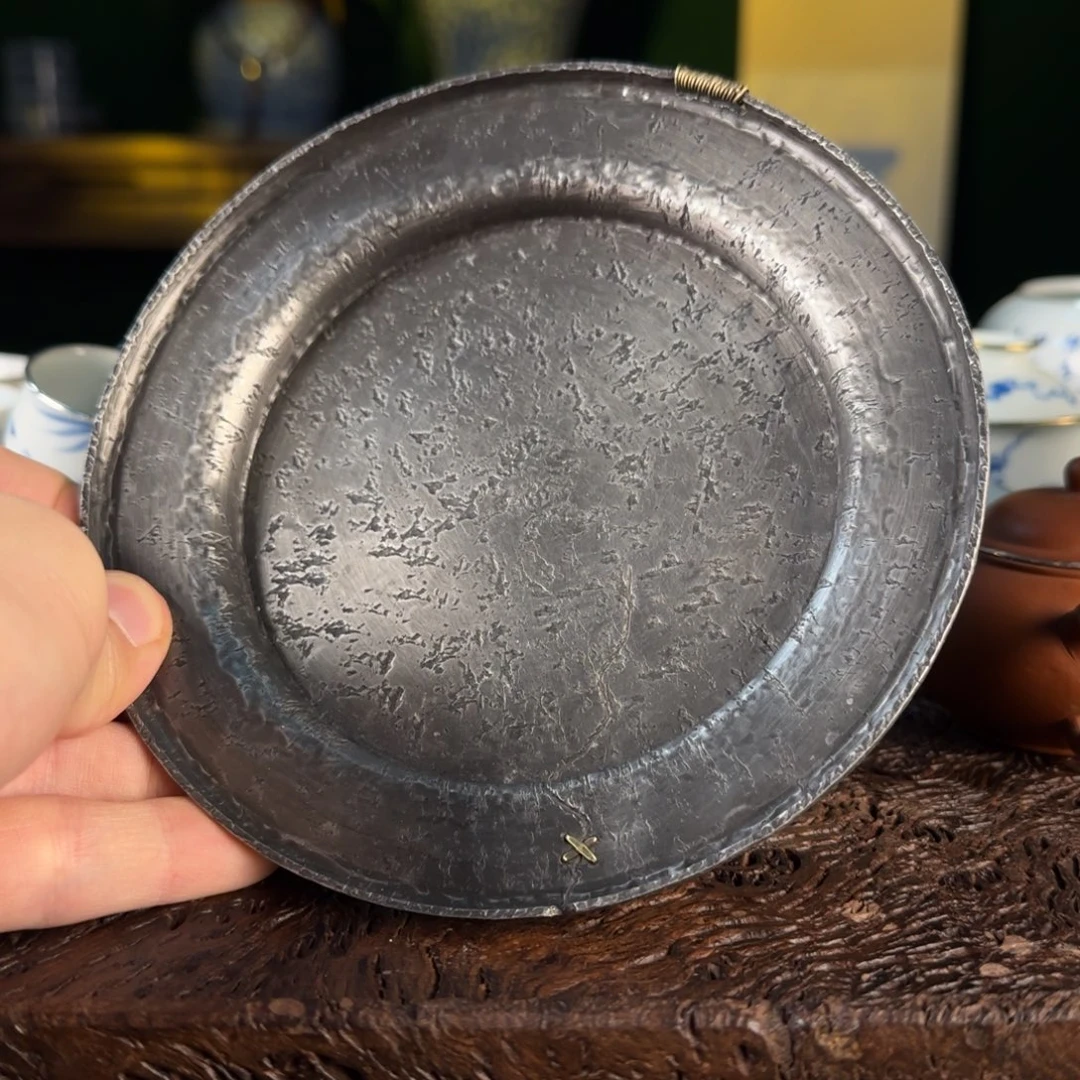 纯锡壶承，尺寸14.7