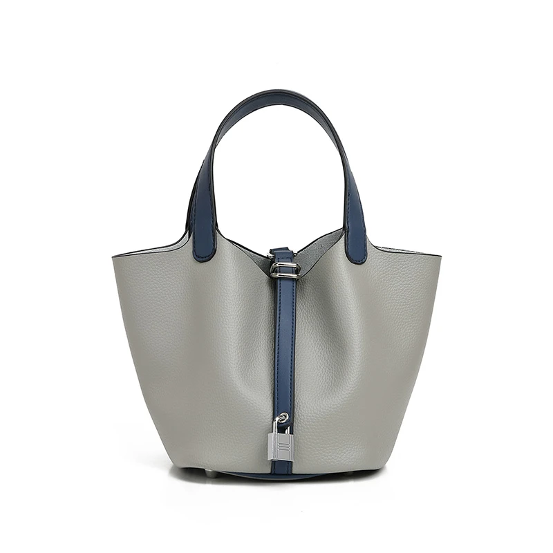 荔枝纹菜篮子包包女2024新款手提小水桶包高级感女士50113