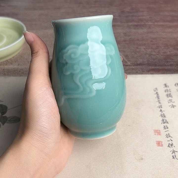 龙泉云间青瓷小米茶器