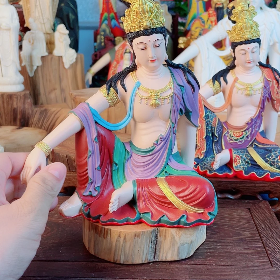 随***动石材自在观音摆件20