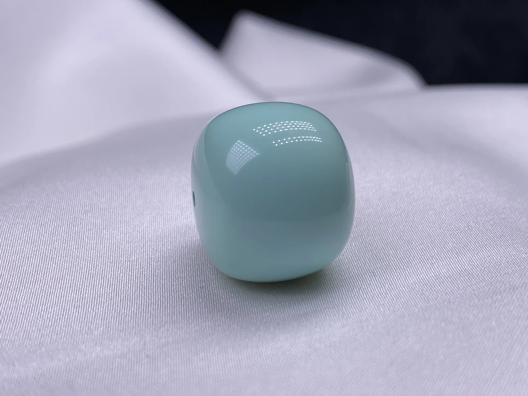 原矿绿松石老型珠女款观音雕刻平安无事