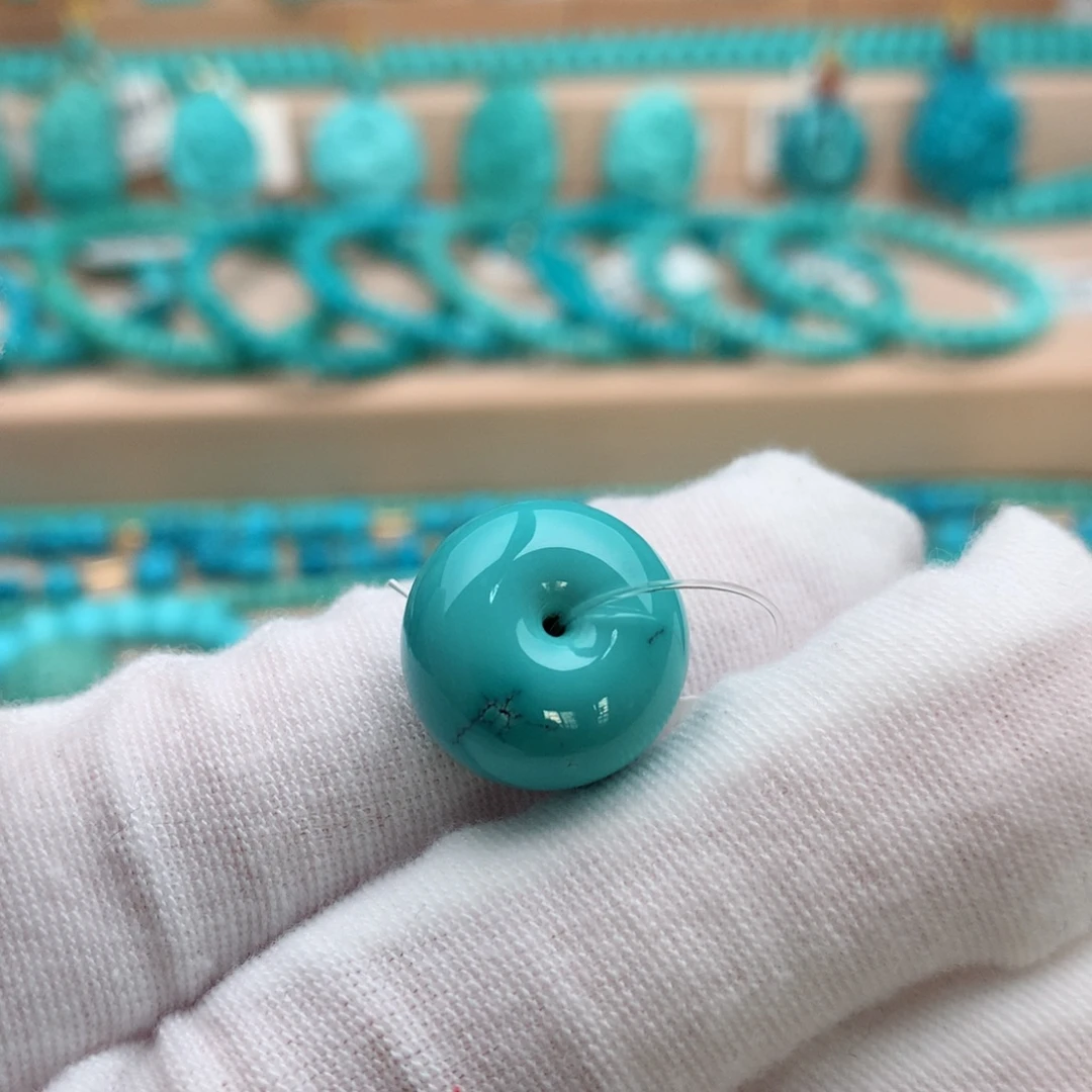 绿松石未镶嵌珠宝奇石15.5mm