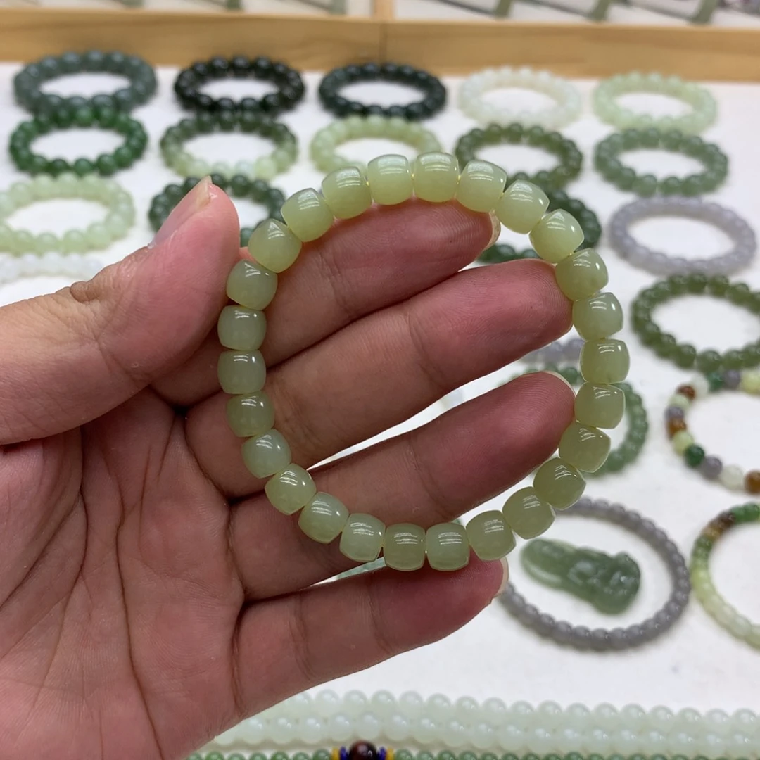 手串未镶嵌和田玉（直切黄口8）